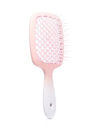 Расчёска для волос hollow comb superbrush plus matt pink - white