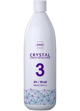 Крем-оксигент (окислитель) unic crystal cream developer 3% 10vol, 150 мл, на разлив