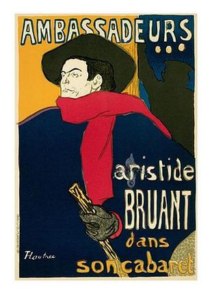 Листівка henri de toulouse-lautrec — ambassadeurs, aristide bruant, 1895
