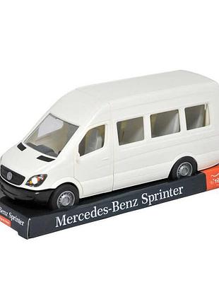 Іграшковий пасажирський автомобіль mercedes-benz sprinter білого кольору на планшетці 39704 (6) від tigres