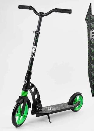 Двухколесный самокат best scooter 62798 с полиуретановыми колесами и передним амортизатором