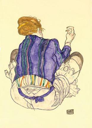 Листівка egon schiele - sitzende frau, rückansicht, 1917