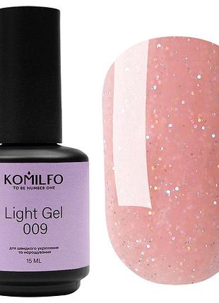 Рідкий гель з пензликом light gel 009 komilfo, 15 мл