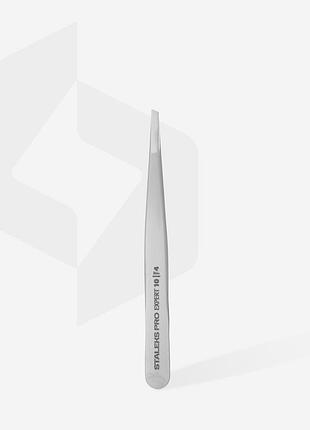 Пинцет для бровей staleks pro expert 10 type 4 (узкие скошенные кромки)