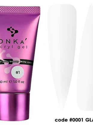 Acryl gel dnka’ акрил-гель #0001 glass (tube), 30 мл
