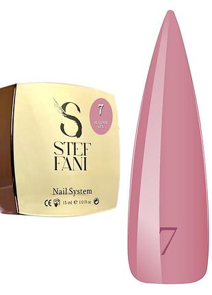 Гель для нігтів builder gel steffani 07 тепло-рожевий, 15 мл