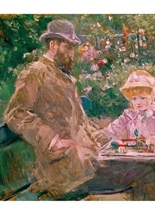 Листівка berthe morisot - eugene manet and his daughter in the garden of bougival