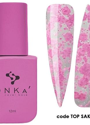 Dnka’ top sakura топ для ногтей без липкого слоя, 12 мл