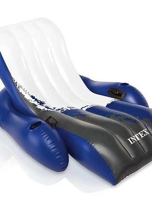 Intex кресло 58868 eu в виде шезлонга с подлокотниками, 180х135 см, для детей от 8 лет