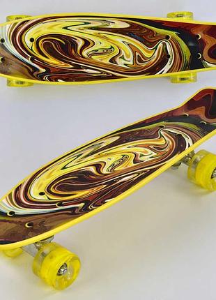 Скейт р 13609 (8) best board, пенни борд 55см с led колесами pu, d=6см