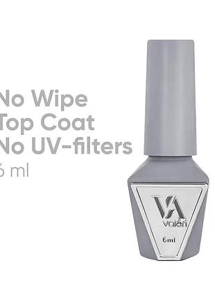 Топ для ногтей без липкого слоя top non wipe no uv filters valeri, 6 мл