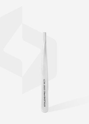 Пинцет для бровей staleks pro expert 10 type 1 (широкие прямые кромки)