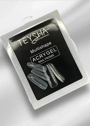 Верхні форми для нарощування нігтів multishape teysha, 120 шт/уп