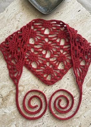 Хустка, бандана, припинда, червонa handmade