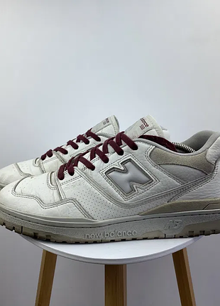 Оригинальные new balance 550 white burgundy | 42.5 беленс 550 белые с бордовым | размер 45.5 (30 см)