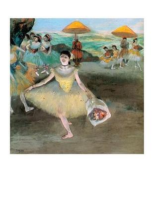 Листівка edgar degas - ballerina with a bouquet in bow, 1877