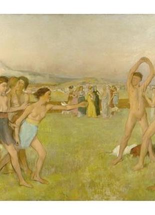 Листівка edgar degas - young spartan girls challenging boys, c. 1860