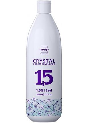 Крем-оксигент (окислитель) unic crystal cream developer 1.5% 5vol, 1000 мл