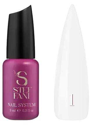 Рідкий гель для зміцнення нігтів water gel 01 steffani, 9 мл