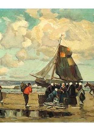 Листівка українське мистецтво - бретонські рибаки, 1921