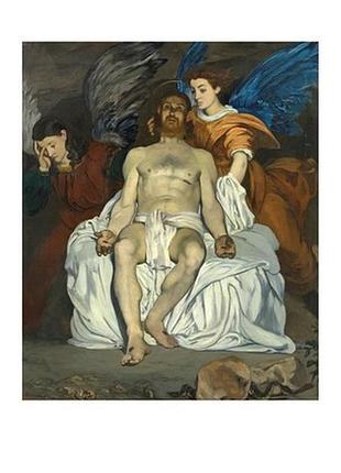 Листівка edouard manet - the dead christ and the angels (christ with angels), 1864
