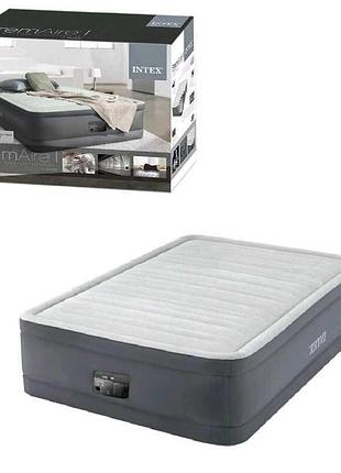 Intex велюр надувне спальне ложе 64904 nd (2) 137х191х46см з вбудованим насосом