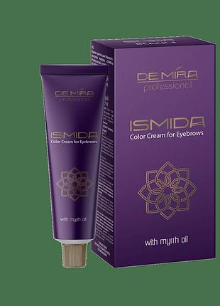 Крем-фарба для брів та вій з олією demira professional new ismida 3 графіт (20мл + 20мл)