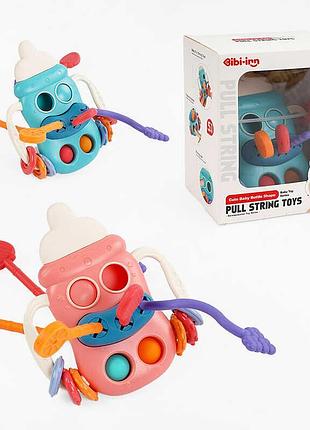 Развивающая погремушка 688-71 (72) двухцветная, игра для пальцев, pop-it, в упаковке