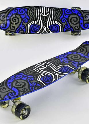 Скейт f 6510 (8) best board, доска 55 см, светодиодные pu колеса 6 см