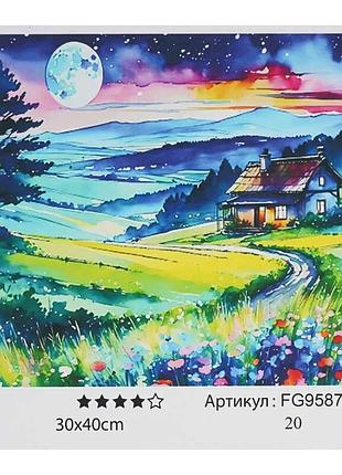 Дитяча розмальовка по цифрах fg 95877, 30x40 см, упаковка