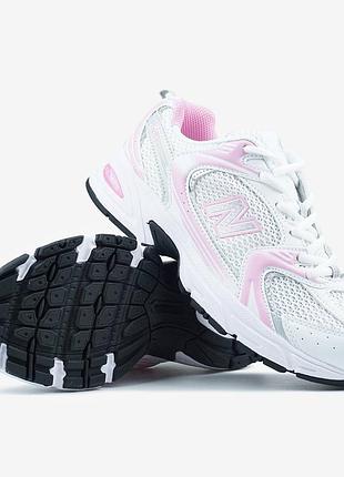 New balance 530 white pink silver