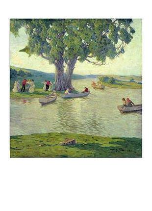 Листівка українське мистецтво - свято в нормандському селі, 1913