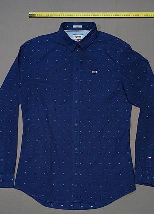 Воротник 42 см touch jeans size m темно-синяя рубашка унисекс 100% cotton slim fit пуговицы брендированные