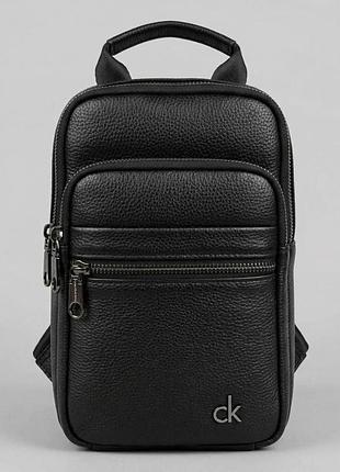 Мужская сумка calvin klein черного цвета, борсетка келвин клейн слинг, брендовая сумка слинг calvin klein