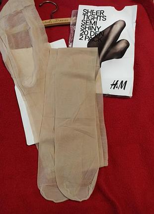 Новые колготки 20 ден размер хл , песок  h&m