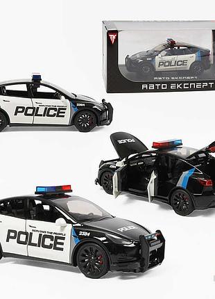 Металлический автомобиль rs-08021 (24) «авто эксперт» с инерцией, световыми и звуковыми эффектами, открывающимися дверями