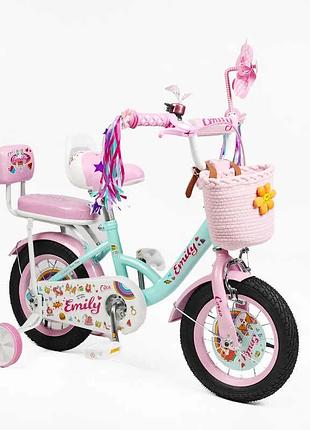 Двухколесный велосипед 12" для малышей ml-42589 emily от corso