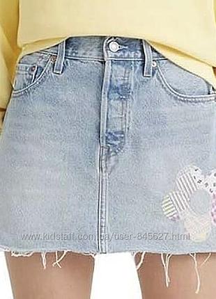 Жіноча джинсова міні спідниця розмір 32 levi’s