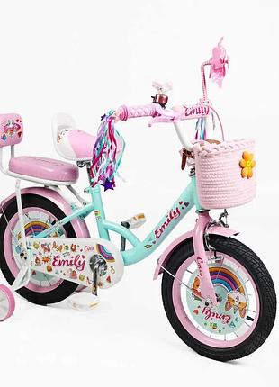 Велосипед 14" дюймов 2-х колесный «corso» emily ml-29014 с легким алюминиевым корпусом
