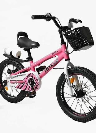 Велосипед 2-х колесный 16" corso tg-21476 tayger для юных спортсменов