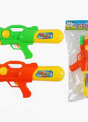 Игрушечное водяное оружие 77105 (120) съемный резервуар, 2 цвета, длина 37 см, помповый механизм, в пакете, микс видов