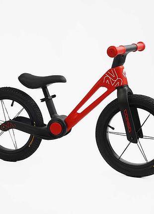 Велосипед-біговел corso 14'' nl-60320 з міцною складною конструкцією та амортизуючими колесами