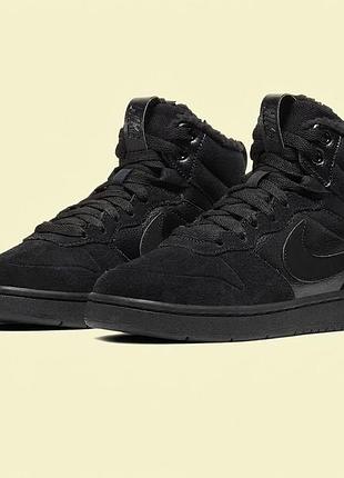 Утепленные замшевые кроссовки кеды nike, натуральные хайтопы nike на меху 39,5-40 р.
