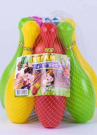Игра с кеглями '2 шара' 05022 (12) 'm toys' — детский набор для боулинга для активных игр