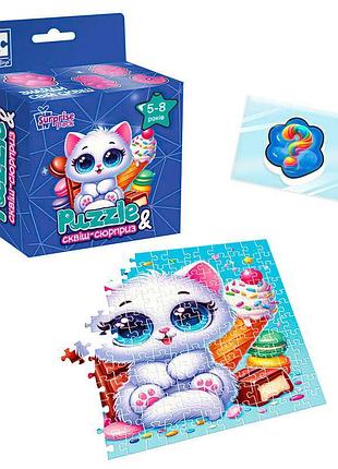 Гра-головоломка з білим кошеням vt8030-03, 180 деталей, від vladi toys