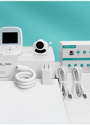 Відеоняня vszolink vb28, 2,8-дюймова, безпечною передачею, без wi-fi, нічним баченням, датчиком температури, двостороннім зв'язком