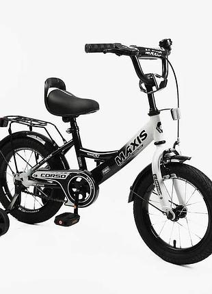 Велосипед 14" дюймов 2-х колёсный corso maxis mx-80365 для юных путешественников
