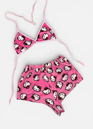 Комплеткт піжама hello kitty (шорти та топ)