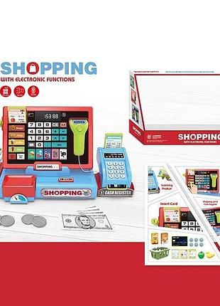 Игровой набор для детей 818-389 (16/2) с калькулятором, сканером, терминалом и кассовой лентой, размер - 37.5х13х16.5 см, с