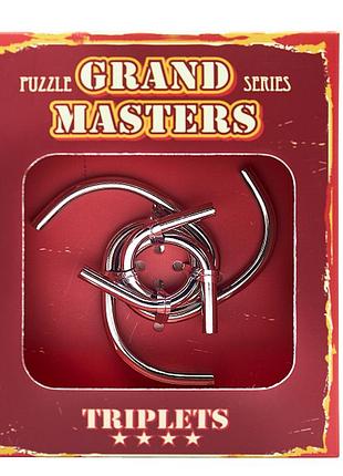 Головоломка металлическая grand master puzzles triplets red eureka